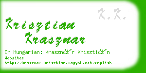 krisztian krasznar business card